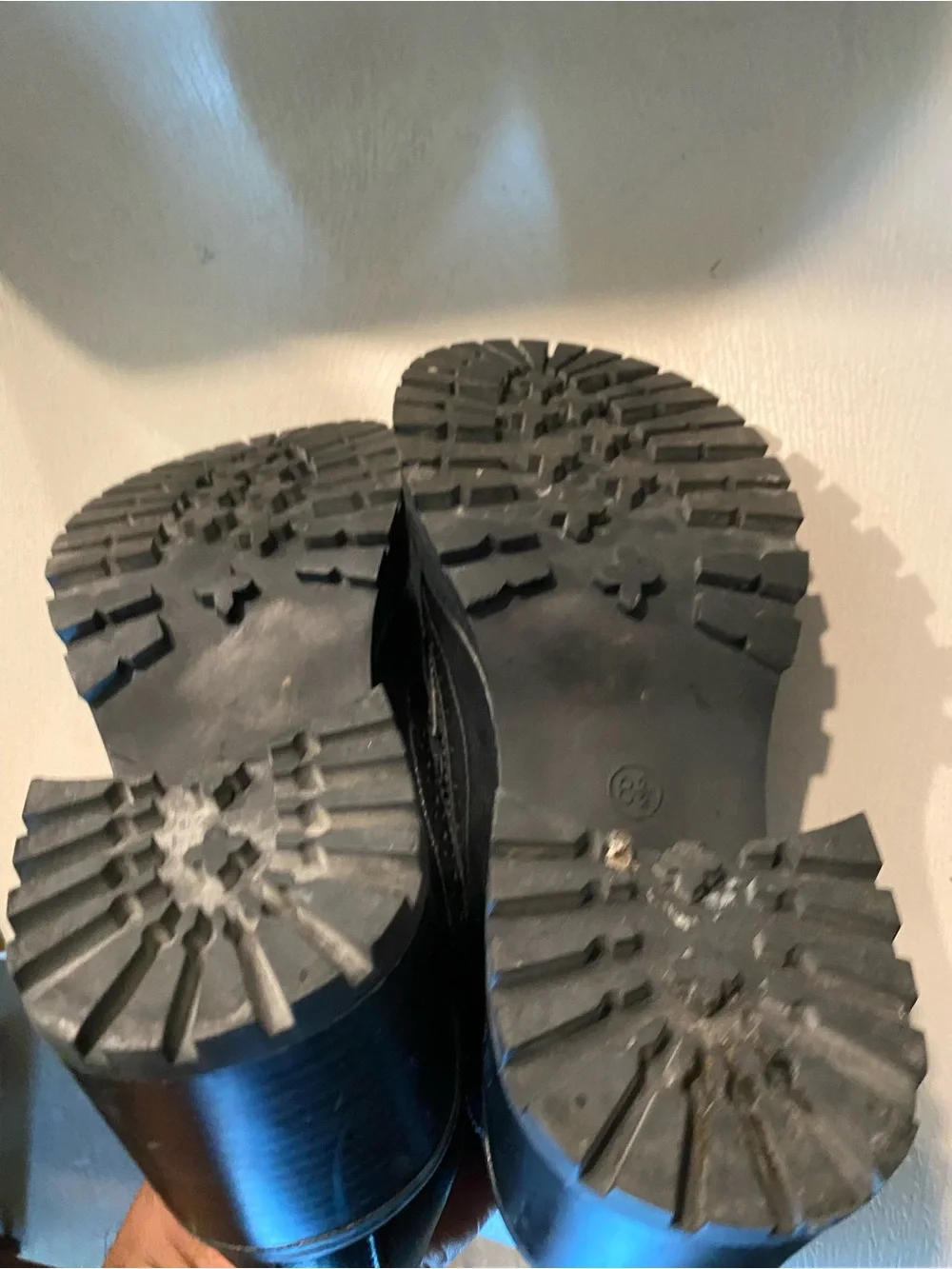 MIA Deena y2k Round Toe Platform Lug Sole Loafers BLACK Size 8.5m